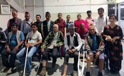 प्यूठानमा अपाङ्गता भएका व्यक्तिलाई निःशुल्क कृतिम हातखुट्टा